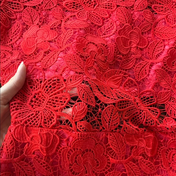 Lovers + Friends Red Lace Dress - Picture 4 of 8
